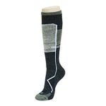 Hans Pure Merino Wool Socks Calf Size (CharcoalGrey-FrontOliveGreen, 1)