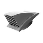 Vent Systems Gray 4" inch Exhaust Vent Cover - Dryer Vent Hood - Louvered Dryer Cover - Vent Hood Cap - One-Directional Plastic Air Supply Grille - Non Return Valve - Outlet Cowl Air Vent Grille