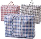 VIROSA Extra VALUE Large Strong and Durable Laundry Bags | Ideal for Laundry/Moving House/Shopping/Storage | Reusable Store Zip Bag (One Size, 10, count)