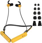 Hmusic Neckband Bluetooth Headphones, Hearing Protection Earplug Earbuds, 25db Noise Reduction, IPX7 Waterproof, 80H Playtime, Wireless Earphones for Contruction Work/Jobsite/Sports/Games