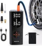 20000mAh & 160PSI Tire Inflator Portable Air Compressor, Air Pump for Car, 4X Fast Inflation Air Compressor with Tire Gauge Pressure, Car Tire Pump with LED for Car Motor Bike Ball (Black)