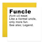 Central 23 Funny Uncle Birthday Card - 'Funcle' - Fun Birthday Cards for Men - From Nephew Niece - Thank You Card for Uncle - Greeting Cards for Him - Comes With Fun Stickers