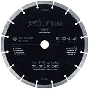 Evolution (D230SEG-CS) - 230 mm Diamond Blade For Disc Cutters - Segmented Edge For Cutting Masonry, Such as Brick, Reinforced Concrete and Stone, Orange