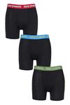 SockShop Lazy Panda Mens Bamboo Boxer Shorts Pack of 3 Black/Red/Green Medium