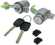 Gorniloxam Door Lock Cylinder Kit with 2 Keys for Honda CR-V 2002-2006, Element 2003-2011 Front Left Driver Side Door Lock Set Tumbler with Key, OE:72185-S9A-013 72145-S9A-003 72145-S9A-013