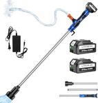 Cordless Stick Water Transfer Pump with 2x4000mAh 21V Batteries-45 Mins Long Battery Life, Compatible with Makita 18V Battery, 770GPH, 32FT Head, Battery Powered Water Pump with 3/4" Outlet 4.9ft Hose
