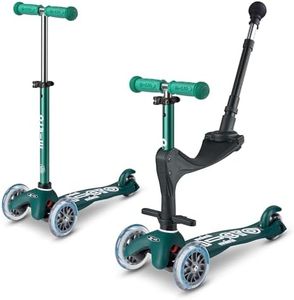 Micro Scooters | Mini 3in1 Deluxe Push Along Children's Trike | Toddler Scooter with Seat | 12mths-5yrs | Boys & Girls | Green