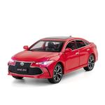 Invite Enterprise Toy Car 1:24 Toyota Avalon Metal Alloy Diecast Car Model Miniature Model With Sound Light Model Boys Toys For Children's? Red - Color ?