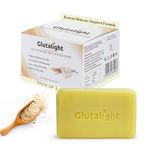 Glutalight Glutathione Rice Water Soap | Korean Skincare Hydrating Bathing Soap with Niacinamide & Rice Water | Fades Dark Spots & Hyperpigmentation | Glass Skin Glow | For Women & Men |Pack of 2