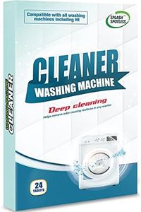 SPLASH SPOTLESS Washing Machine Cleaner Deep Cleaning for HE Top Load Washers and Front Load, 24 Tablets.