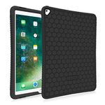 FINTIE Case for iPad Pro 12.9 (2nd Gen) 2017 / iPad Pro 12.9 (1st Gen) 2015 - [Honey Comb Series] Lightweight Anti Slip Kids Friendly Shock Proof Silicone Protective Cover, Black