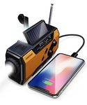 FosPower Wind Up Radio, AM/FM Battery Radio with 2000mAh/7000mWh Power Bank, Solar Radio with Torch, Reading Lamp, Hand Crank Charging, SOS Alarm (Model A1)