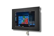 TABcare Locking Wall Mount Metal Enclosure for MS Surface Pro 3 4 6 2017 - Kiosk, POS, Store, Show Display (Black)