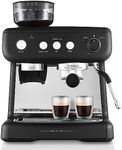 Sunbeam Barista Max Coffee Machine | Manual Espresso Machine, Latte & Cappuccino Coffee Maker with Integrated Bean Grinder & Steam Milk Frother, 15 Bar Italian Pump, Black, EM5300K