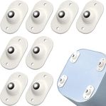 SWIPIO 8Pcs Self Adhesive Mini Swivel Casters Wheels,Universal Wheels at The Bottom of The Storage Box, Swivel Caster Wheels 360 Degree Rotation Pulley for Furniture Various Storage Boxes (8)