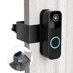 Blink Doorbell Mount for Apartment Door - No-Drill Anti Theft Adjustable Angle (45° Left and Right) Bracket Compatible with Blink Holder Camera Doorbell (Adjustable Angle)