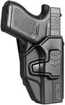 Compatible with Glock 43 Glock 43x, OWB Holster Fit G43 G43x, 360 Degrees Adjustable Belt Clip, Fit 1.5'' 1.75'' 2.0'' 2.25'' Wide Belt, Level II Retention Index Finger Release