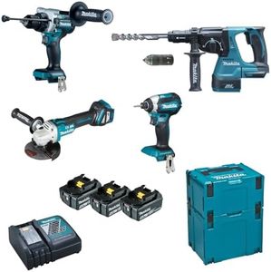 Makita Combo DTD153+DHP486+DGA513 BL 18V LXT 5Ah 3 bat. MakPac marca