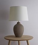 Nora 51cm Brown Ceramic Table Lamp with Cream Shade