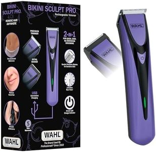 Wahl Bikini Sculpt Pro 2 in 1 USB Rechargeable Lithium-Ion Electric Shaver and Bikini Trimmer for Women - Face, Legs, Underarm, & Pubic Hair Removal Device - Model 3026004