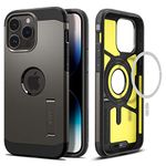 Spigen Tough Armor Magfit Back Cover Case Compatible with iPhone 14 Pro Max (TPU + Poly Carbonate | Gunmetal)