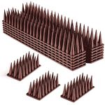 12 Pack Bird Spikes, Bird Deterrent Spikes Outdoor for Pigeons and Other Small Birds Squirrel Cat Raccoon Spikes for Outside