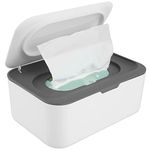 Wipes Dispenser, Dustproof Wet Tissue Box Baby Wipe Holder Large Capacity Wipes/Tissue Case with Moisture Seal Secure Lid Keeps Wipes Fresh for Home, Office (Gray)