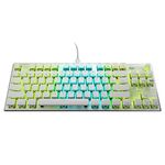 ROCCAT Vulcan TKL Pro PC Gaming Keyboard, Linear Optical Titan Switch, AIMO RGB Lighting, Tenkeyless Mechanical Feel Speed Keystroke, Low Profile Ergonomic Design for Wrist Rest Support, White