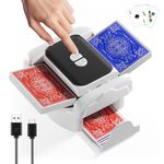 Snookids® Card Shuffler Electric Shuffler Cards for 1-2 Decks One-Press Car & Manual Rechargeable 2000mAh Low Noise for Poker UNO Blackjack Skip-BO Phase 10 Texas Hold'em