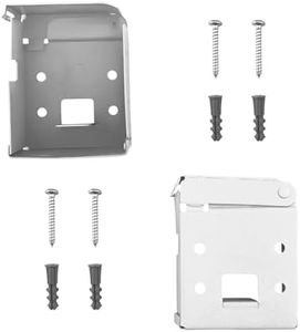 Amazing Drapery Hardware High Profile Box Mounting Brackets for 2.5" Horizontal Blinds - Fits 2 1/8" x 2 3/4" Headrail - White, 1-Pair (2 Pieces) with Screws