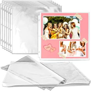 Vmiapxo 100 Pack 12" x 12" Scrapbook Page Protectors, Craft Paper Protective Sleeves Photo Vinyl Storage Pockets Organizer Scrapbook Binder Album Supplies