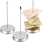 3 Pcs Receipt Holder Spike for Desk, Stainless Steel Ticket Stabber for Restaurant, Straight Rod Bill Fork, Paper Note Spike Stick, Memo Holder Stand for Office, Metal Bills Check Spindle