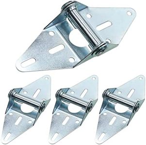 14-Gauge Steel #1 Replacement Hinge for Overhead Garage Doors, Zinc Plated Steel Garage Door Hinge #1, Residential/Light Commercial Garage Door Replacement, 4 Packs