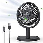 Mini Desk Fan, USB Powered Desktop 