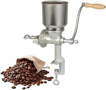 Heavy Duty Cast Iron Manual Grain Mill & Coffee Grinder - Dry/Wet Grinding for Wheat, Corn (XL)