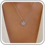 Inilbran Boho Rhinestone Leaf Choker Necklace Silver Crystal Maple Leaf Necklace Choker Vintage Marijuana Leaf Necklace Chain Sparkly Cz Leaf Pendant Necklace Jewelry for Women and Girls