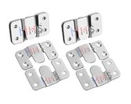 MHS Portable Hanging Brackets Flush Mounting Clamp with Screws and Wall Plugs Suitable for Photo Frame Bed Head Boards Dressing Mirror Sectional Sofa Set Wooden Closets Etc Pack of 4 Sets