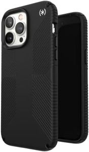 Speck Presidio2 Grip - Non-Slip iPhone 14 Pro Max Case (Black/Black/White)