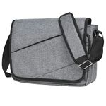 FATMUG Messenger Crossbody Shoulder Sling Bag for Office Business College use for Men and Women - Small size Laptop (13.5 In) Student Bag - Light Grey