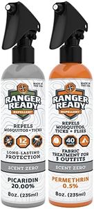 Ranger Ready P2Pak Permethrin + Picaridin Tick & Insect Repellent, Scent Zero, 8 Fl Oz. (Pack of 2)