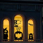 CCINEE 10PCS Giant Halloween Window Clings Novelty Cute Wiggly Monster Window Decal Stickers for Halloween Decoration Supply