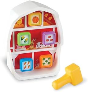 Learning Resources Barnyard Pounding Bench, Farm Animals for Kids,Fine Motor Skills for Ages 18 Months+, Montessori l Toys, Hammer Toy