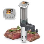 Sous Vide Machine: KitchenBoss Sous Vide Ultra-Quiet Built-in LCD Recipes IPX7 Waterproof circulator cooker Brushless DC motor 1100 Watts Immersion Circulator Sous Vide Cooker Include Cookbook