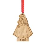 Personalised Princess christmas decoration for a child | tree wooden ornament | for her him boy girl gift | xmas secret santa | stocking filler décor uk | wood gifts for children