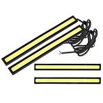 4PCS Daytime Running Light DRL Car LED Light Strip Waterproof COB Lights Truck Boat Bike Universal 17CM 12V Driving Lighting(White)