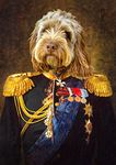 Admiral Pet Portrait custom vintage Renaissance dog portrait cat admiral king print canvas Royal Dog painting