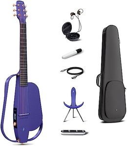 Enya NEXG 2 Acoustic-Electric Guitar Carbon Fiber Travel Smart Audio Guitar with 50W Wireless Speaker, Wireless Microphone, Hi-Fi Monitor Earphones, Footswitch, Charging Stand, and Gigbag