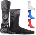 LUX V2 Anti-Slip Football Grip Socks for Men/Boys/Youth w/GripArray™ Non-Slip Grips Technology Black