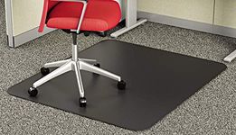 Supermat Frequent Use Chair Mat For Medium Pile Carpet, 45 X 53, Rectangular, Black