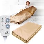 Infrared SPA Thermal Blanket 180x220 cm, 2 Heat Zones with Remote Control, Portable Home Sauna, Infrared Therapy, Body Detox, Fitness, Sweating, Anti-Aging, Beauty Machine, Personal Sauna Bag